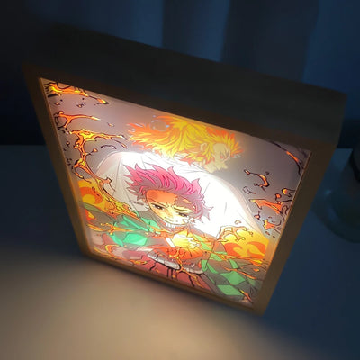 Demon Slayer Tanjiro x Rengoku  Photo Frame Led Light