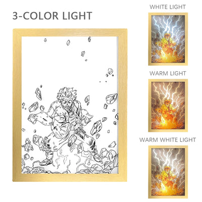 Demon Slayer Zenitsu Photo frame Led Light