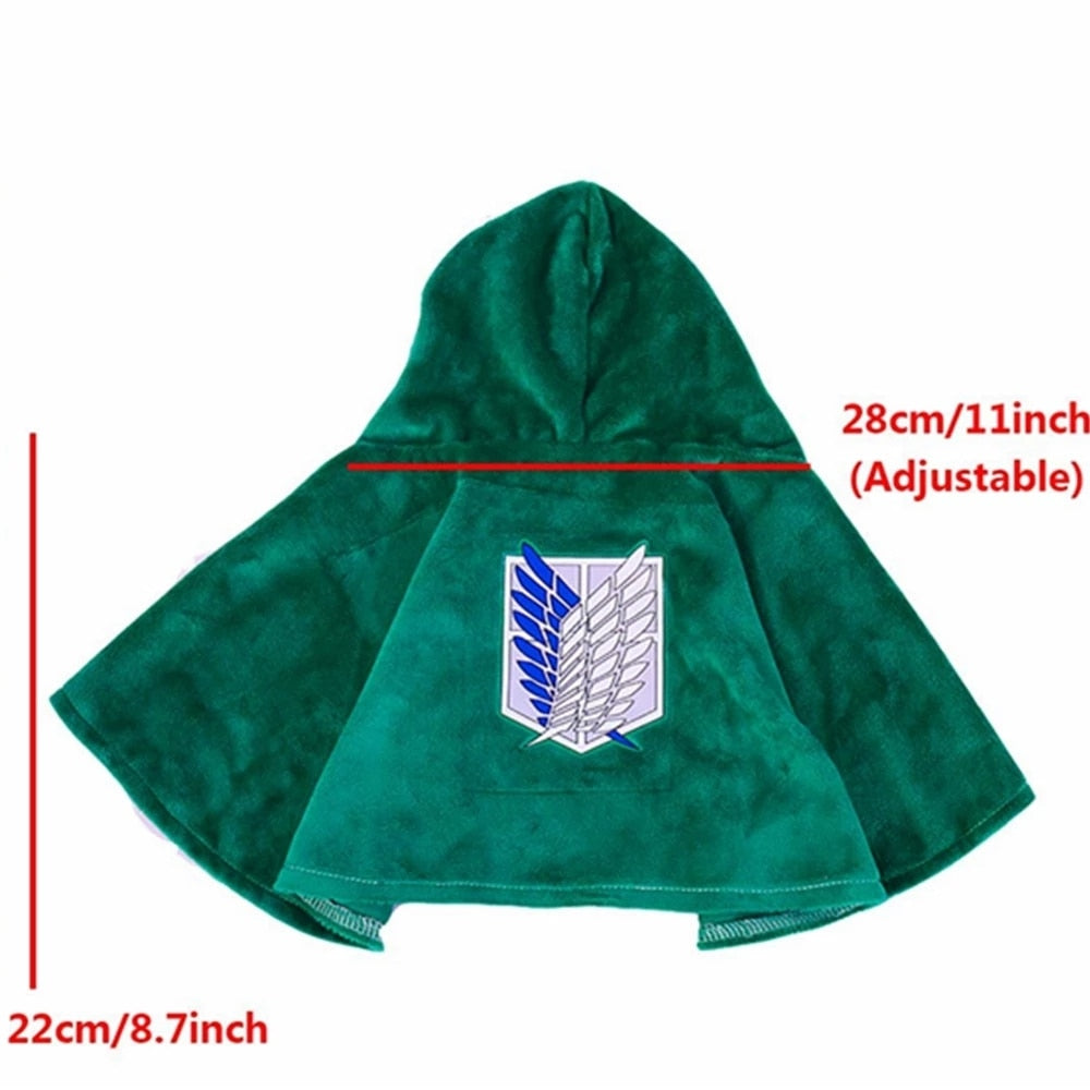Attack Anime Titan Survey Corps Small Dog/Cat Cloak Cosplay