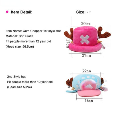 One Piece Tony Chopper Plush Hats